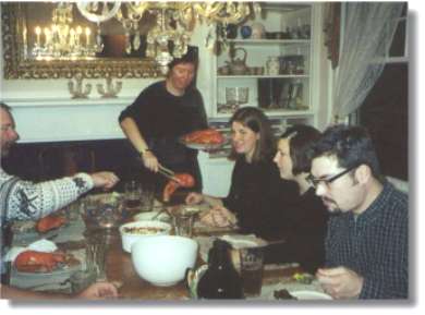 Eating Pinchie.  YUM